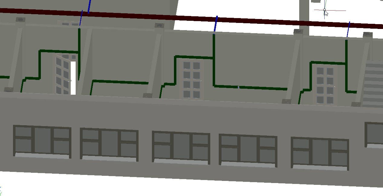 Project StudioCS СКС. Фрагмент 3D-вида плана этажа