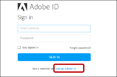 Создание Adobe id