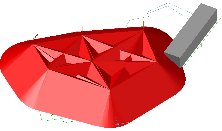 Зона молниезащиты в 3D-виде