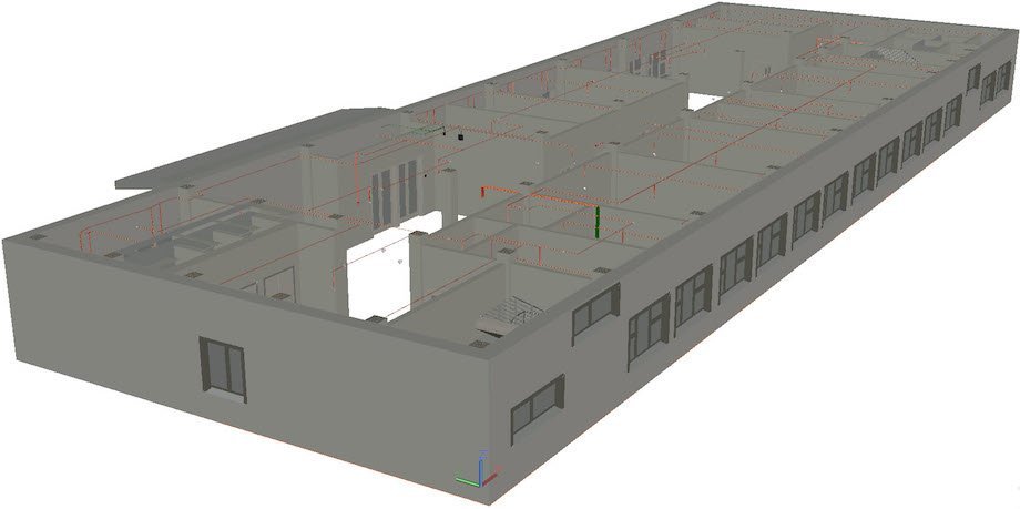 Project StudioCS ОПС. 3D-модель пожарной сигнализации