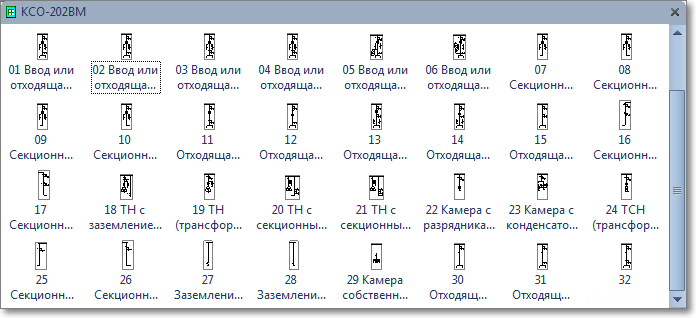 Трафарет Visio - КСО-202ВМ (схемы силовых цепей)