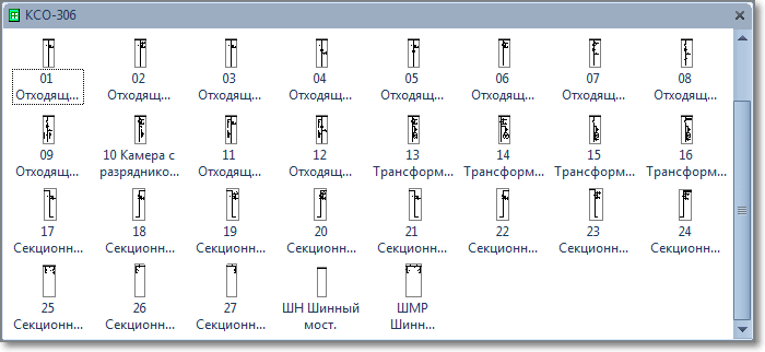 Трафарет Visio - КСО-306 (схемы силовых цепей).