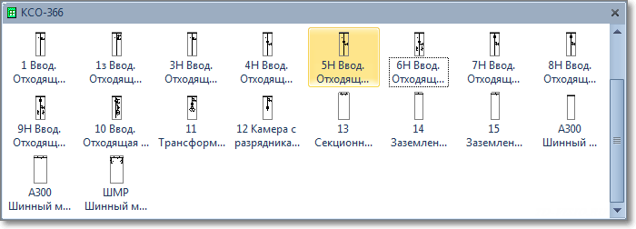 Трафарет Visio - КСО-366 (схемы силовых цепей).