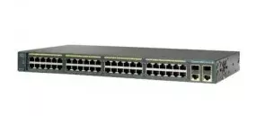 Cisco Catalyst, 48 x FE (PoE), 2 x GE, 2 x SFP, LAN Lite WS-C2960R+48PST-S