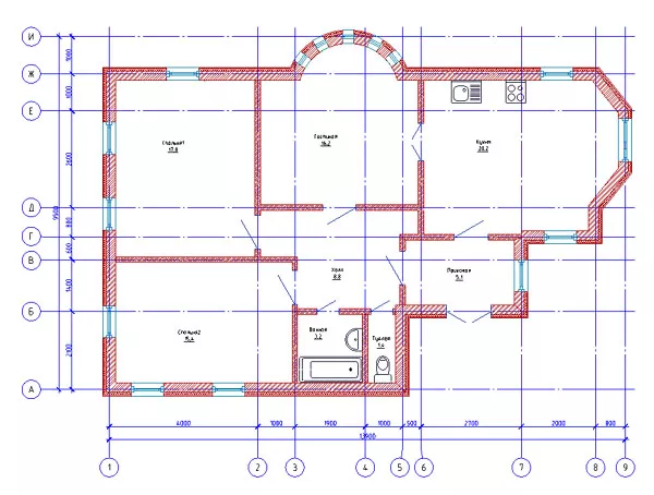Пример плана, выполненного в модуле «Архитектура»